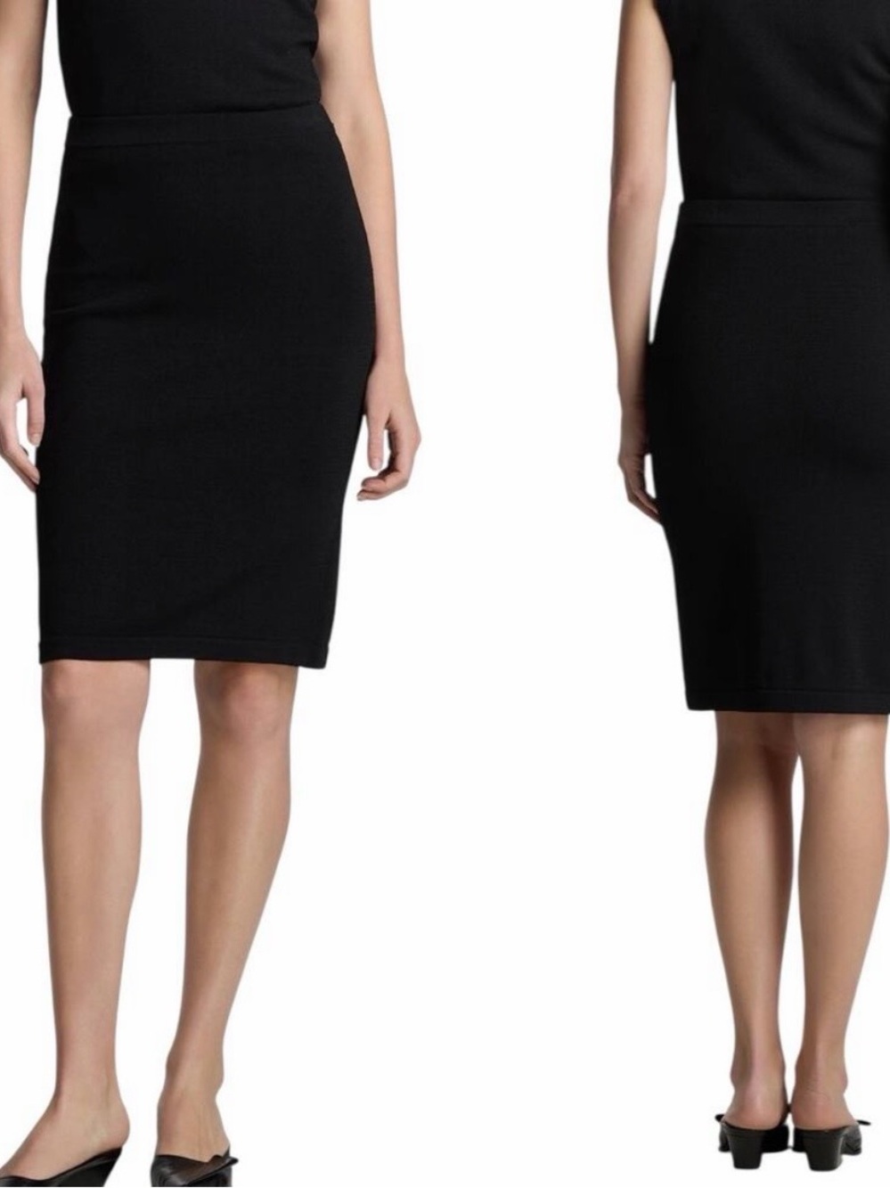 💕St. John Caviar | Wool Blend Pique Knit Pencil Skirt | Sz 6